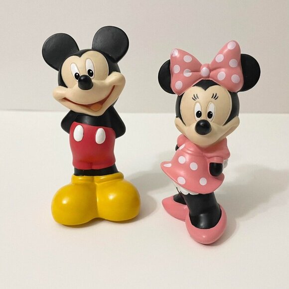 Disney Mickey Mouse and Minnie Mouse Vinyl Figure 4.5 and 5 Inch Toys - Picture 1 of 16